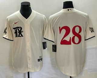 Mens Texas Rangers #28 Jonah Heim Cream 2023 City Connect Cool Base Stitched Baseball Jersey->texas rangers->MLB Jersey